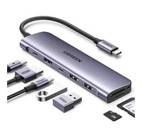 UGREEN Revodok 1071 Hub USB C 7 in 1 Adattatore Multiporta Docking Station | HDMI 4K, Lettore di Schede SD TF, PD 100W Rapida, 5Gbps 2A1C, Compatibile con MacBook Neo iPad Pro Air iPhone 18 Pro Max