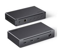 Revodok Max 208 Dock Thunderbolt 4 40Gbps 15W Unico 8K30Hz Doppio Display 4K60Hz 8 in 1 Docking Station con Tre TBT4 Multi USB 3.2 10Gbps Adattatore Ethernet Gigabit DC 140W Alimentato - Nouvo