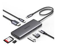 UGREEN Revodok Pro 107 Hub USB C HDMI Adattatore Type C 3.2 10Gbps PD 100W Lettore di Schede SD TF Compatibile con MacBook Air M2 M1, iPad, iPhone 16 Plus Max, Galaxy S24