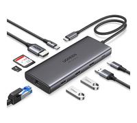 UGREEN Revodok Pro 109 Hub USB C 3.2 Gen 2 10Gbps HDMI 4K60Hz Ethernet RJ45 Adattatore Type C PD Carica 100W Lettore Schede SD TF Compatibile con MacBook Pro Air iPad iPhone 17 Surface
