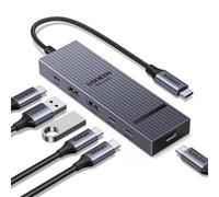 UGREEN Revodok Pro Hub USB C con USB-C Video Uscita 4K 60Hz 10Gbps Porte Dati 2A2C 100W PD 6 in 1 Docking Station Compatibile con MacBook iPad Pro M5 Mac Mini M4 Steam Deck Monitor Occhiali AR