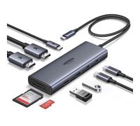 UGREEN Revodok Pro Hub USB C Docking Station 9 in 1 Doppio Display | 2 HDMI 4K60Hz, Lettore SD TF 170MBs, Porti Dati USB 5Gbps, 2A2C, Ricarica PD 100W, Compatibile con Windows MacBook