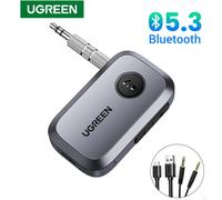 UGREEN Ricevitore audio Bluetooth Adattatore per auto Wireless per auto Jack da 3,5 mm Microfono Vivavoce Bluetooth 5.3 per accessori per auto Altoparlante