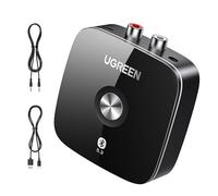 UGREEN Ricevitore Bluetooth 5.3 EDR HiFi Jack 3.5mm 2RCA Adattatore Audio Integrato A2DP Hifi Musica Stereo con Cavo e AUX per Amplificatore Altoparlanti