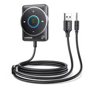 UGREEN Ricevitore Bluetooth 5.4 Adattatore Bluetooth Auto con Jack 3,5 mm | Pulsante Multifunzione Audio Wireless Chiamate in Vivavoce Doppia Connessione Luce RGB Compatibilità con Autoradio