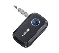 UGREEN Ricevitore Bluetooth 5.4 con Jack 3,5mm con Multifunzioni Pulsante Adattatore Auto Aux con Microfono per Altoparlanti Cuffie Chiamate in Vivavoce, Nero