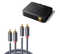 UGREEN Ricevitore Bluetooth 6.0 LDAC HiFi Bassa Latenza e Cavo RCA Stereo 2RCA Maschio