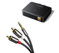 UGREEN Ricevitore Bluetooth 6.0 LDAC HiFi Bassa Latenza Wireless e Cavo RCA Jack 3,5mm Macho Cable AUX 2RCA Audio Addattatore