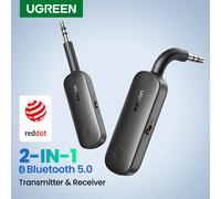 UGREEN ricevitore trasmettitore adattatore Bluetooth 2 in 1 Bluetooth AUX 5.0 adattatore Wireless da 3.5mm Stereo per auricolari TV Car Audio