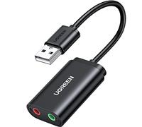 UGREEN Scheda Audio USB Esterna Adattatore Jack 3,5mm per Cuffie Microfono Stereo Casse Adapter Aux Compatibile con Windows PC, PS5/4, Macbook, Linux, Altoparlanti, Amplificatore