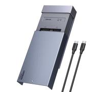 UGREEN Stazione Di Docking 40Gbps, Custodia Doppia Baia M.2 NVMe SSD USB4 con Ventola di Raffreddamento, Compatibile con Thunderbolt 5/4/3, Supporta Clonazione Offline e Configurazioni RAID Software