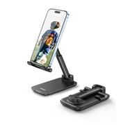 UGREEN Supporto Cellulare Pieghevole, Porta Telefono da Tavolo, Supporto Universale per Smartphone 4-7,2" Compatibile con iPhone 14/13/ 12 Serie, Galaxy S21, Huawei P40, Xiaomi Redmi ecc Nero