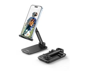 UGREEN Supporto Cellulare Pieghevole, Porta Telefono da Tavolo, Supporto Universale per Smartphone 4-7,2" Compatibile con iPhone 14/13/ 12 Serie, Galaxy S21, Huawei P40, Xiaomi Redmi ecc Nero
