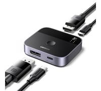 UGREEN Switch DisplayPort USB C 8K60Hz 2 Ingressi 1 Uscita DP 1.4 Commutatore USB C DisplayPort Supporta 3D HDR10+ HDCP2.3 Alta Risoluzione Compatibile con PC PS5 4 Xbox One X Series Steam Deck