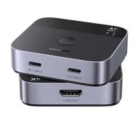 UGREEN Switch USB C a HDMI 2.0 4K 60Hz 2 Ingressi 1 Uscita Commutatore Tipo C 2K 1080P 240Hz HDR EDID Dolby Atmos Compatibile con PC MacBook Air/Pro iPhone 15/16 PS5/4 Xbox TV Stick Chromecast TV Box