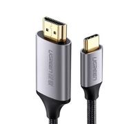 UGREEN Cavo USB-C a HDMI maschio a maschio, case in alluminio, 1.5m (Gray Black)