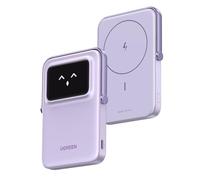 UGREEN Uno Power Bank Magnetico 5000mAh, Caricatore Portatile Wireless PD 20W con Display e Supporto, Compatibile con iPhone 16/15/14/13/12 Mini Plus Pro Max (Viola)