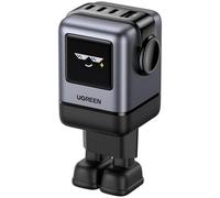 Ugreen Uno Robot Caricabatterie Rapido 100W GaN con 3 Porte USB-C + 1 Porta USB-A con Display LED Nero