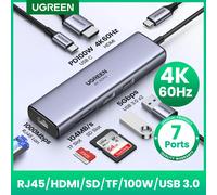 UGREEN USB HUB 7-in-1 Type-C a 4 k60hz HDMI SD & TF 5gbps USB3.0 PD100W per Lapop Macbook accessori Docking Station Splitter USB