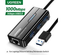 UGREEN USB3.0 HUB Adattatore Ethernet 1000Mbps USB a RJ45 Per Il Computer Portatile Xiaomi Mi Box S/3 Windows Ethernet HUB USB Lan Scheda di Rete