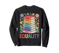 Uguaglianza Amore Pace Gentilezza Libro Fiori LGBT Pride Month Felpa