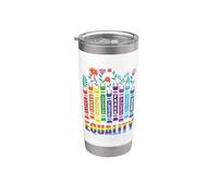Uguaglianza dei diritti Libri Gentilezza Pace Amore Bicchiere termico in acciaio inox doppia parete