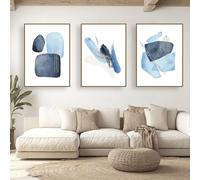 UGZDEA Set di 3 poster su tela astratta con geometria moderna, per soggiorno, camera da letto, immagine senza cornice(A,3x60x90cm)