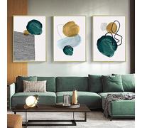 UGZDEA Set di 3 poster su tela astratta con geometria moderna, per soggiorno, camera da letto, immagine senza cornice(D,3x60x90cm)
