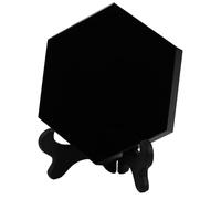 UGZDEA Specchio in ossidiana nera, esagono Ossidiana nera - strumenti divinatori, decorativi per la meditazione Con supporto (8cm)