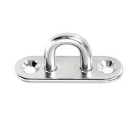 UGZPWQLNX Gancio ad anello con piastra ad occhiello in accia Ganci for piastra con occhiello a forma di U in acciaio inossidabile 304 for porte da soffitto Marine 1-10 pz(M6,1PCS)