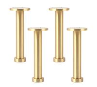 UGZPWQLNX Moderno divano metallo gambe, Adjustable Brass Furniture Legs Golden 80-250mm Pack Of 4 With Screws(120mm/4.7in)