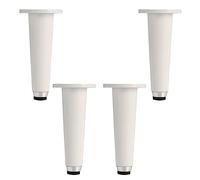 UGZPWQLNX Moderno divano metallo gambe, Adjustable Metal Cone Furniture Replacement Legs Pack Of 4 Multicolor 6.3-12.2in(White,260mm/10in)