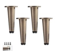 UGZPWQLNX Moderno divano metallo gambe, Brass Adjustable Furniture Legs Set of 4 Multicolor 10-13cm Includes Screws(Bruin,10cm/3.9in)