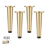 UGZPWQLNX Moderno divano metallo gambe, Brass Adjustable Furniture Legs Set of 4 Multicolor 10-13cm Includes Screws(Gold,13cm/5.1in)