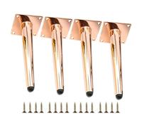 UGZPWQLNX Moderno divano metallo gambe, DIY Replacement Straight Metal Furniture Legs Pack Of 4 Multicolor Multiple Sizes(Rose Gold,17cm/6.7in)