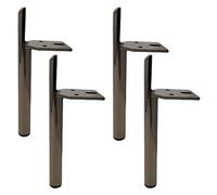 UGZPWQLNX Moderno divano metallo gambe, Metal Furniture Legs 4 pcs Multicolor Multiple Sizes With Screws Floor Protectors(Blackgray,18cm(7.1in))