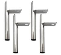 UGZPWQLNX Moderno divano metallo gambe, Metal Furniture Legs 4 pcs Multicolor Multiple Sizes With Screws Floor Protectors(Silver,20cm(7.9in))