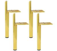 UGZPWQLNX Moderno divano metallo gambe, Metal Furniture Legs 4 pcs Multicolor Multiple Sizes With Screws Floor Protectors(Gold,20cm(7.9in))