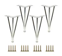 UGZPWQLNX Moderno divano metallo gambe, Metal Furniture Legs Pack Of 4 Adjustable Height 10-40cm Multicolor For Desks Sofas Cabinets(Silver,33cm/12.9in)