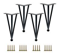 UGZPWQLNX Moderno divano metallo gambe, Metal Furniture Legs Pack Of 4 Adjustable Height 10-40cm Multicolor For Desks Sofas Cabinets(Schwarz,40cm/15.7in)