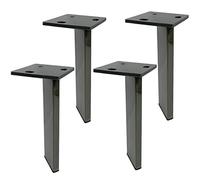 UGZPWQLNX Moderno divano metallo gambe, Stainless Steel Furniture Legs 4 Pcs Multicolor 10-100cm Protector Feet(Schwarz,40cm(15.7in))