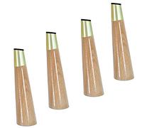 UGZPWQLNX Moderno divano metallo gambe, Wood Furniture Legs Pack Of 4 With Brass Mounting Hardware For Sofa Bed Cabinet 8-18cm(Slanted,18cm)