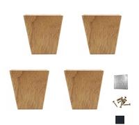 UGZPWQLNX un rullo di carta igienica montato sulla parete, Confezione da 4 gambe di ricambio for mobili in rovere naturale da 5 a 20 cm con piastra di montaggio(8cm/3.2")