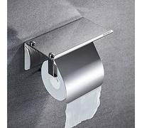 UGZPWQLNX un rullo di carta igienica montato sulla parete, Porta carta igienica in acciaio inox cromato con contenitore e coperchio da parete(A)
