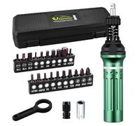 Uharbour Cacciavite dinamometrico 10-60 "lb, set di cacciaviti dinamometrici con supporto elastico da 1/4", adattatore per punte da 1,4", punte piatte, esagonali, Torx e Philips, adatto per armaiolo,