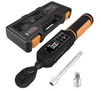 Uharbour Chiave dinamometrica digitale da 1/4", gamma 1,5-30 Nm, chiave dinamometrica elettrica con cricchetto a doppia direzione, precisione ±2% con vibrazione, cicalino e allarme LED