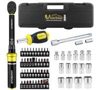 Uharbour Set di Chiavi Dinamometriche da 1-25 Nm per Biciclette, 60 Pezzi 1/4" - Chiave Dinamometrica Piccola con Bit e Barra di Prolunga, Pre-calibrata con Certificato di Calibrazione