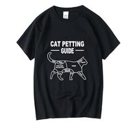 UHBGd68uu Cat Petting Guide T-Shirt Black XL