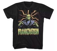 UHBGd68uu Universal Monsters Movie COLRFUL Frankenstein Lightning Bolts Men's T Shirt Black XL