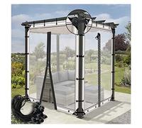 UHEKC Tende per Verande Resistente agli Strappi Copertura Impermeabile Trasparente Pieghevole con Corde Elastiche Multifunzione per Pergola/Cortile (1.8x2.2m/5.9x7.22ft)